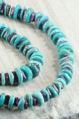Turquoise, Spiny Oyster & Sterling Silver Necklace - Victoria Callidito - High Lonesome Trading
