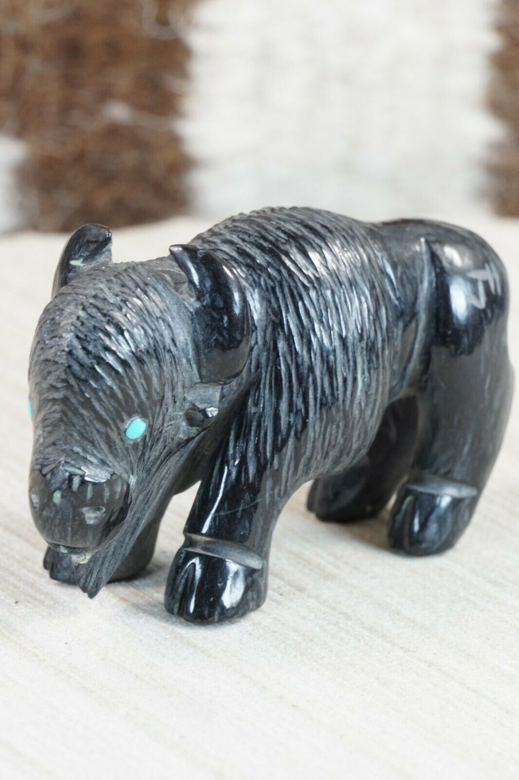 Buffalo Zuni Fetish Carving - Jonas Hastito
