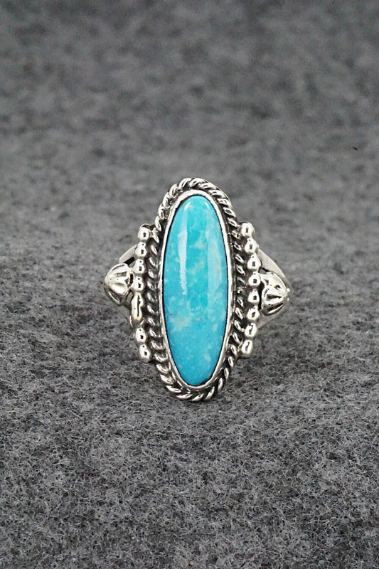 Turquoise & Sterling Silver Ring - Samuel Yellowhair - Size 7