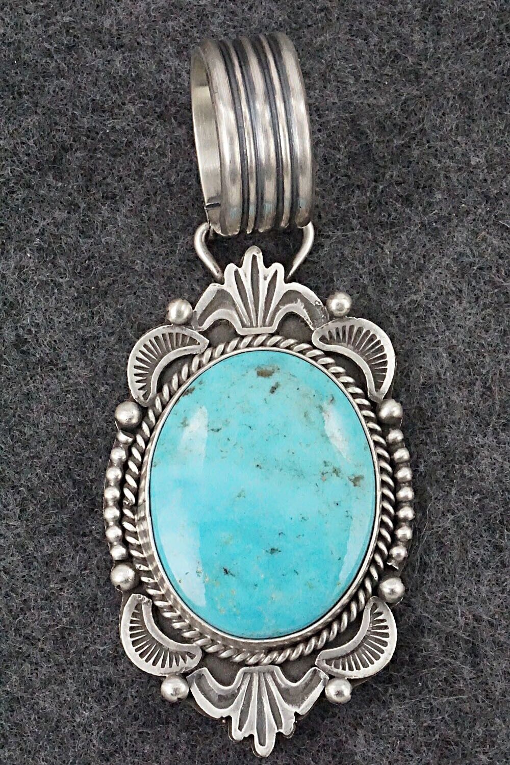 Turquoise & Sterling Silver Pendant - Michael Calladitto