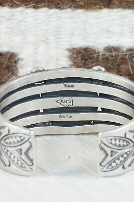 Navajo 5 Stone Turquoise and Sterling Silver Bracelet - Calvin Martinez - High Lonesome Trading
