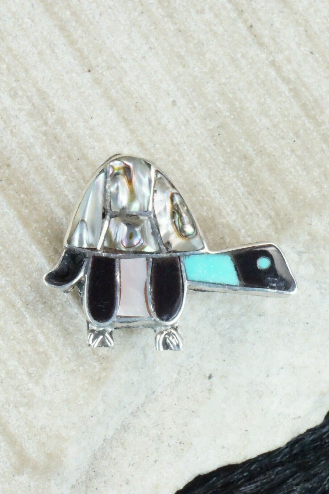 Multi Stone & Sterling Silver Pendant/ Pin - Loretta Gia