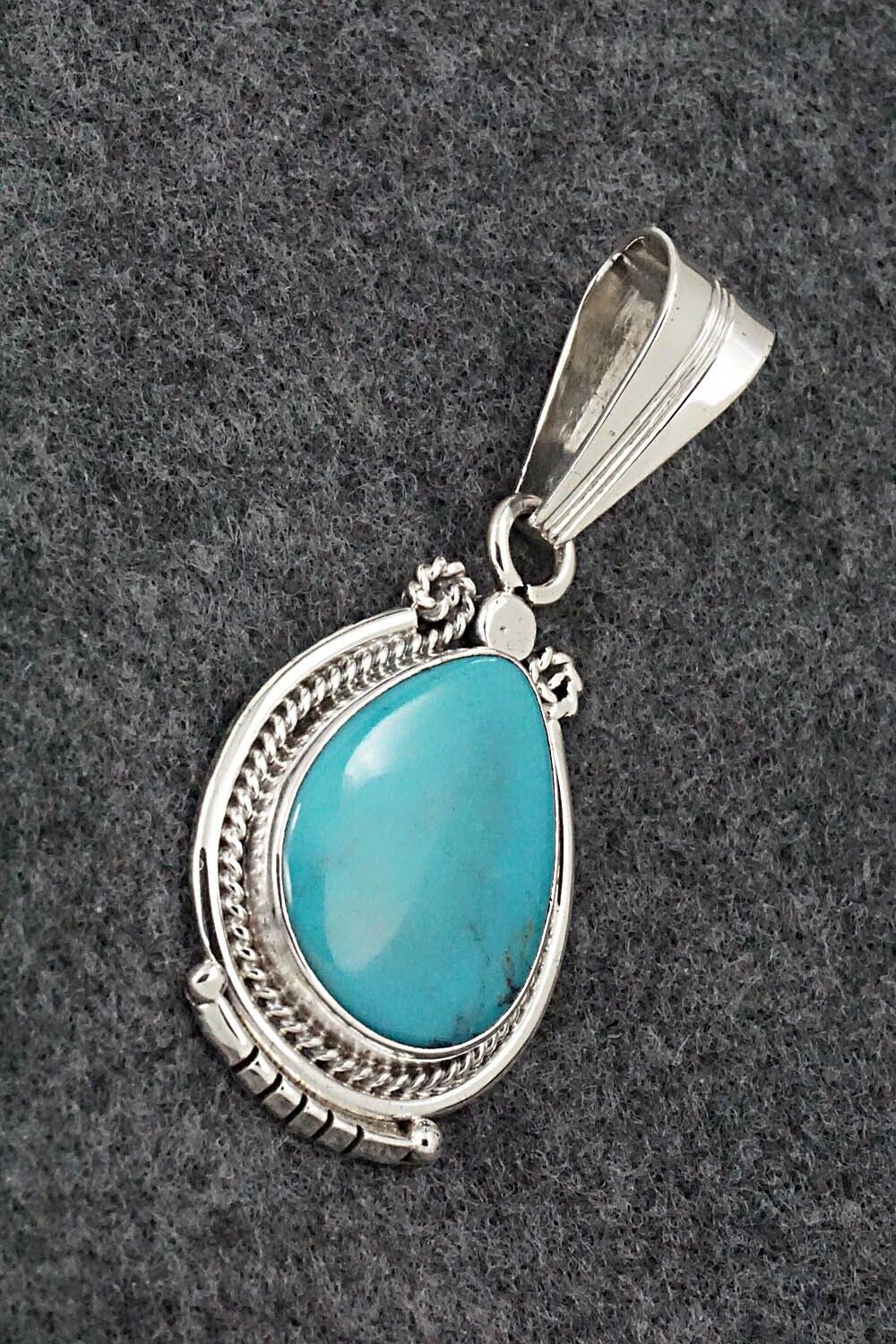 Turquoise & Sterling Silver Pendant - Samuel Yellowhair