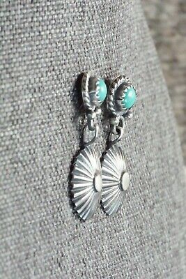 Turquoise & Sterling Silver Earrings - Adelia Yazzie