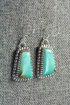 Turquoise & Sterling Silver Earrings - Alvin Joe