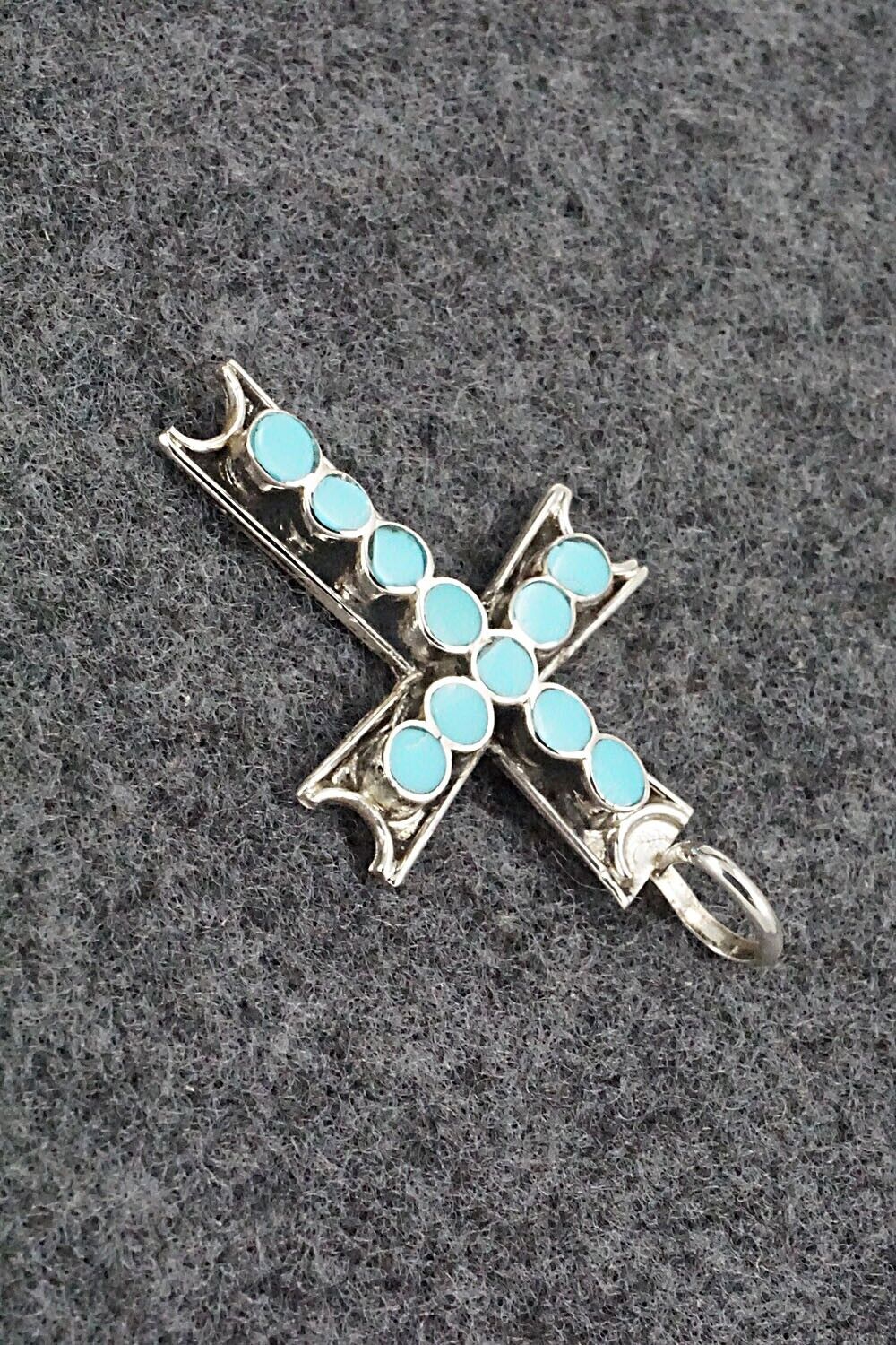 Turquoise & Sterling Silver Pendant - Vincent Abeita