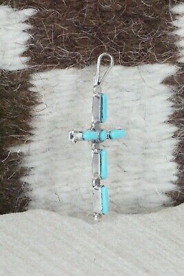 Turquoise & Sterling Silver Pendant - Roberto Martinez