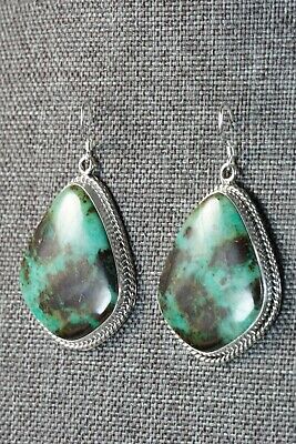 Navajo Turquoise & Sterling Silver Earrings - Freida Martinez