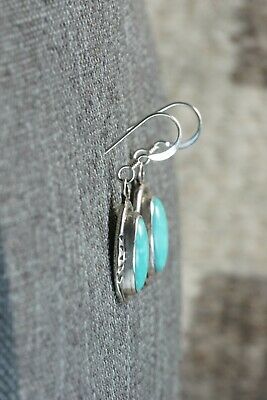 Navajo Turquoise & Sterling Silver Earrings - Jan Mariano