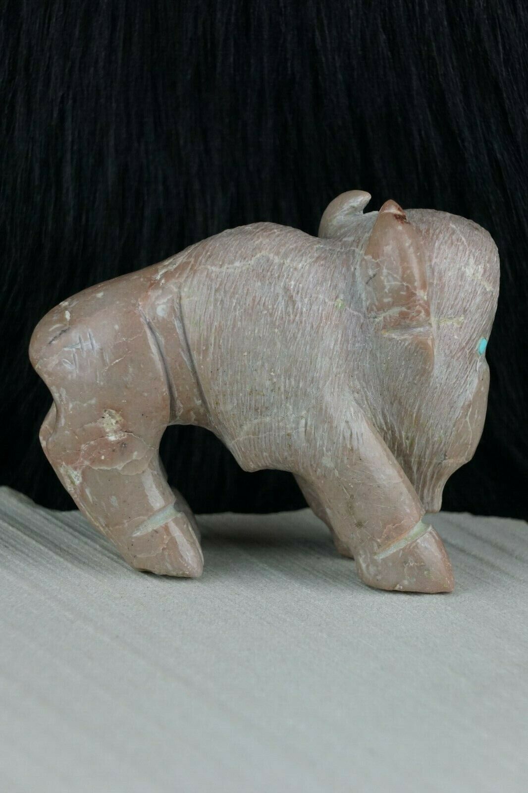 Buffalo Zuni Fetish Carving - Jonas Hastito - High Lonesome Trading