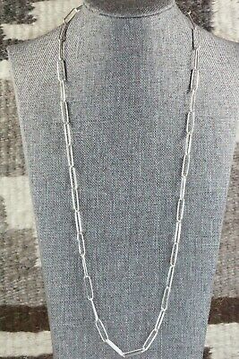 Navajo Sterling Silver Chain Necklace - Sally Shurley