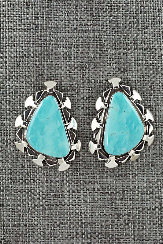 Turquoise and Sterling Silver Earrings - Sharon McCarthy
