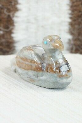 Swan Zuni Fetish Carving - Derrick Kaamasee