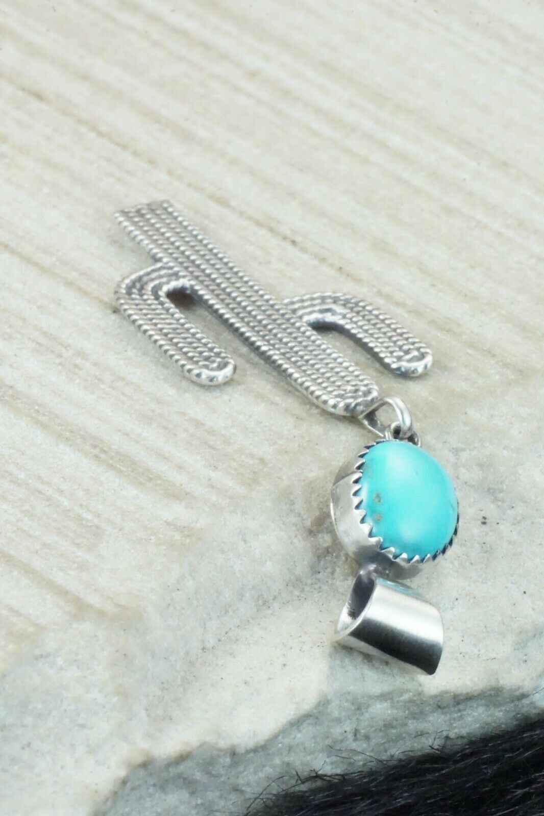 Turquoise and Sterling Silver Pendant - Annie Spencer