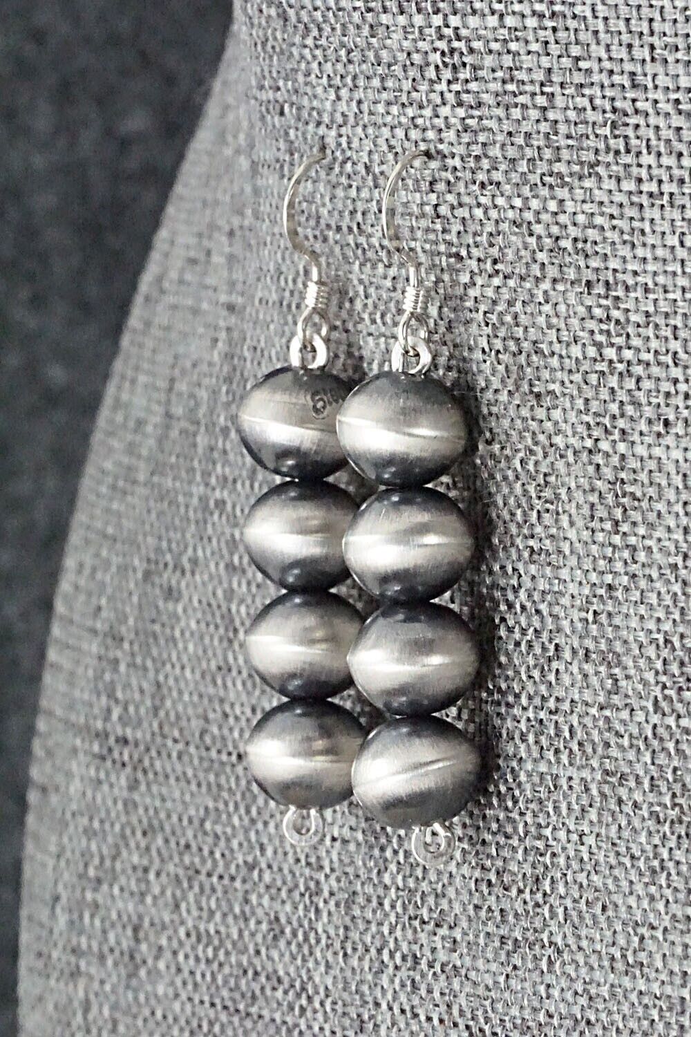 Sterling Silver Navajo Pearl Earrings - Preston Haley