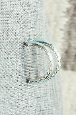 Turquoise & Sterling Silver Earrings - Malcolm Chavez