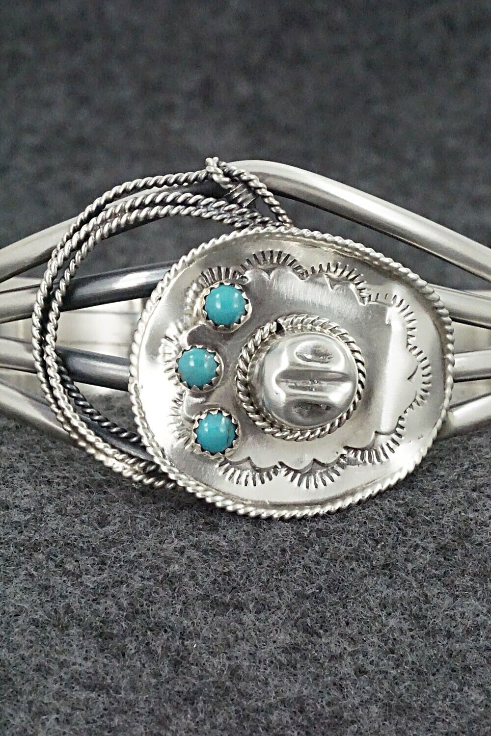 Turquoise & Sterling Silver Bracelet - Bobby Platero