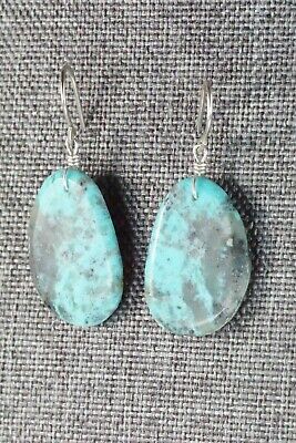 Turquoise & Sterling Silver Earrings - Lester Abeyta