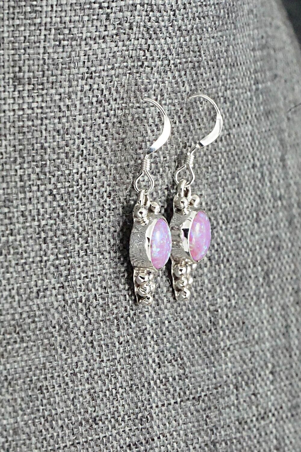 Opalite & Sterling Silver Earrings - Adelarae Yazzie