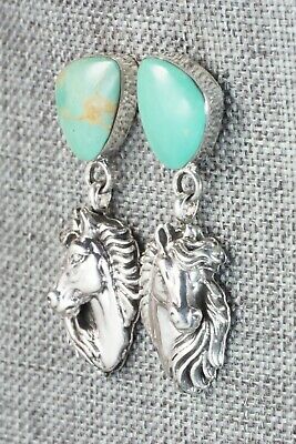 Kingman Turquoise & Sterling Silver Earrings - Sheena Jack