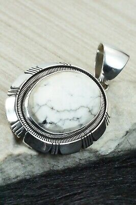 White Buffalo & Sterling Silver Pendant - Wydell Billie