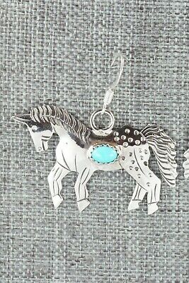 Turquoise & Sterling Silver Earrings - Louise Yazzie