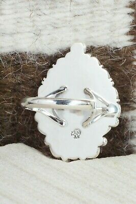 Spiny Oyster & Sterling Silver Ring - Daniel Benally - Size 10.25