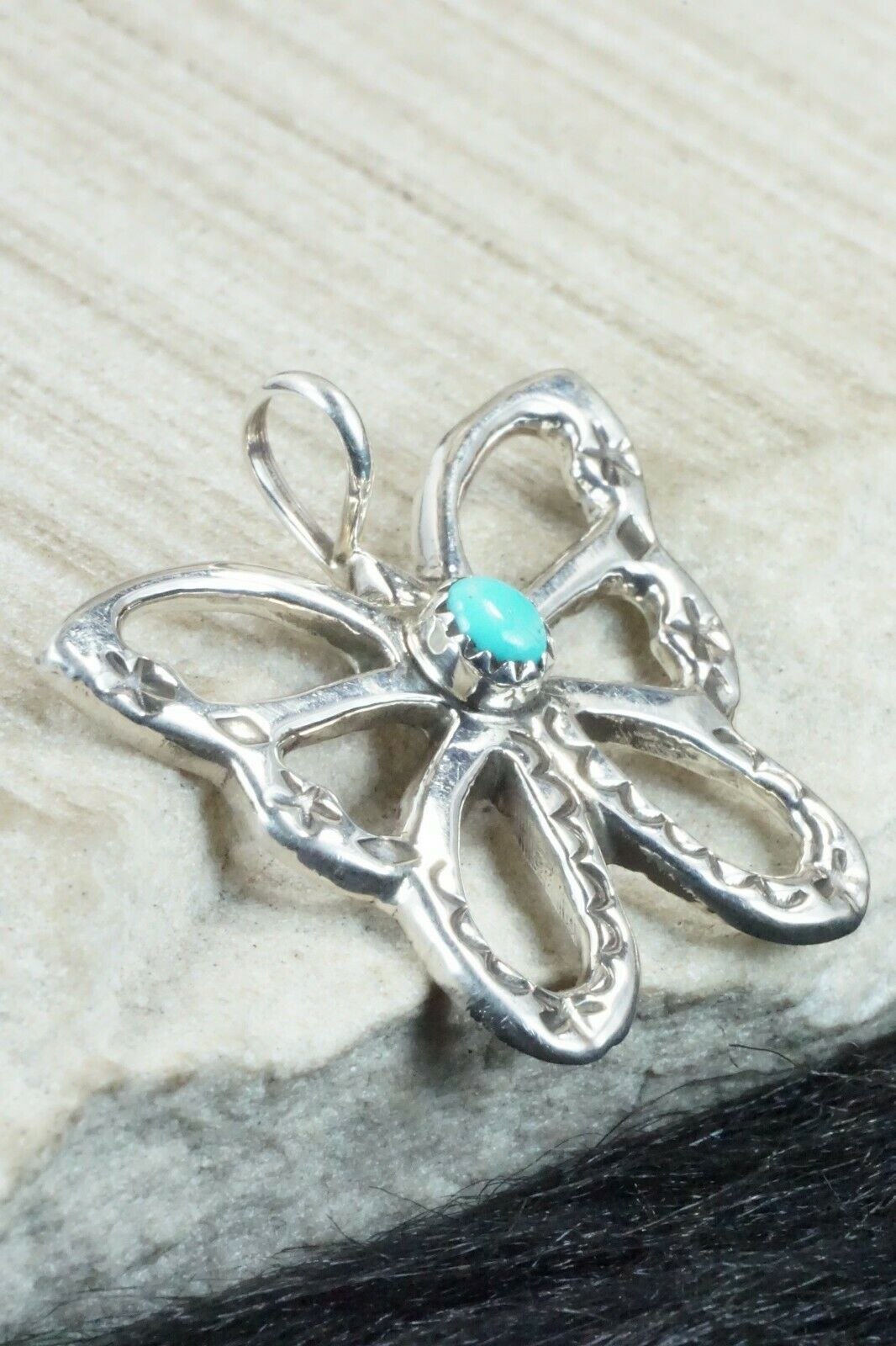 Turquoise & Sterling Silver Pendant - Pauline Nelson