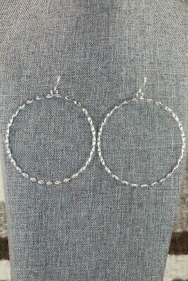 Sterling Silver Hoop Earrings - Nashina Tsosie