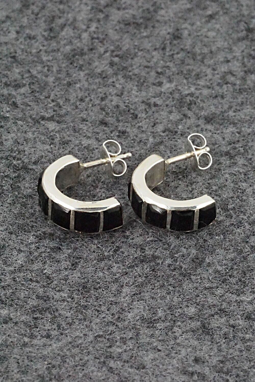 Onyx & Sterling Silver Earrings - Glennetta Luna