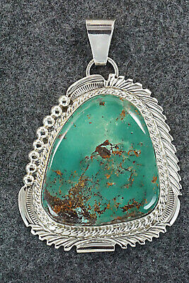 Turquoise & Sterling Silver Pendant - Alvin Joe