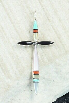 Multi Stone & Sterling Silver Pendant - Lynette Bowannie