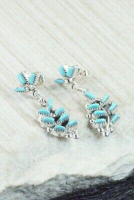 Turquoise & Sterling Silver Earrings - Vickie Johnson - High Lonesome Trading