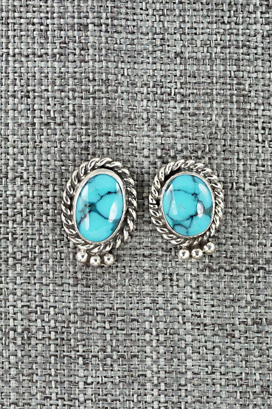 Turquoise & Sterling Silver Earrings - Jan Mariano