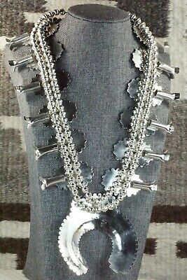 Turquoise & Sterling Silver Squash Blossom Set - Lavell Byjoe