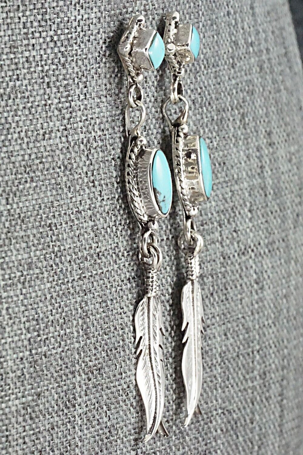 Turquoise & Sterling Silver Earrings - Shania Henio