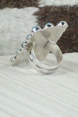 Turquoise and Sterling Silver Ring - Pricilla Reeder - Size 8.5