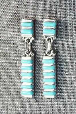 Turquoise and Sterling Silver Earrings - Fredrick & Denise Siutza - High Lonesome Trading