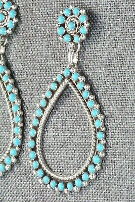 Turquoise & Sterling Silver Earrings - Falencia Yazzie