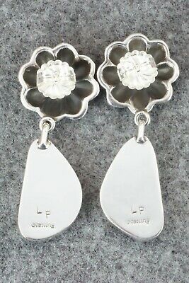 White Buffalo & Sterling Silver Earrings - Lyle Piaso