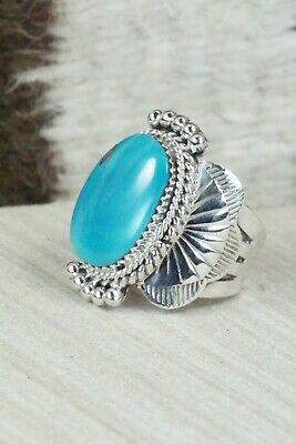 Turquoise & Sterling Silver Ring - Raymond Yazzie - Size 7.5 - High Lonesome Trading