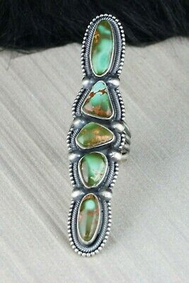 Navajo Royston Turquoise and Sterling Silver Ring - Ernest Roy Begay - Size 9 - High Lonesome Trading