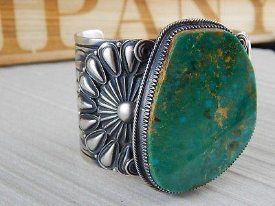 Navajo Turquoise & Sterling Silver Bracelet - Derrick Gordon - High Lonesome Trading
