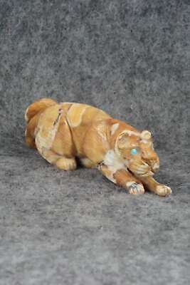 Mountain Lion Zuni Fetish Carving - Lance Cheama