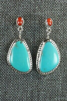 Turquoise & Sterling Silver Earrings - Annie Spencer - Navajo