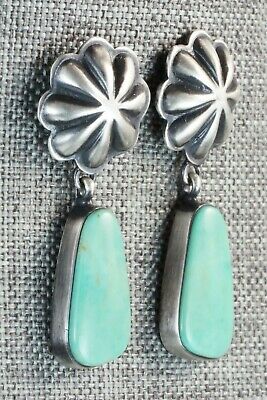 Turquoise & Sterling Silver Earrings - Lyle Piaso