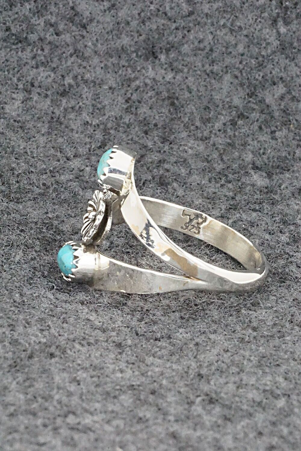 Turquoise & Sterling Silver Ring - Harris Largo - 10
