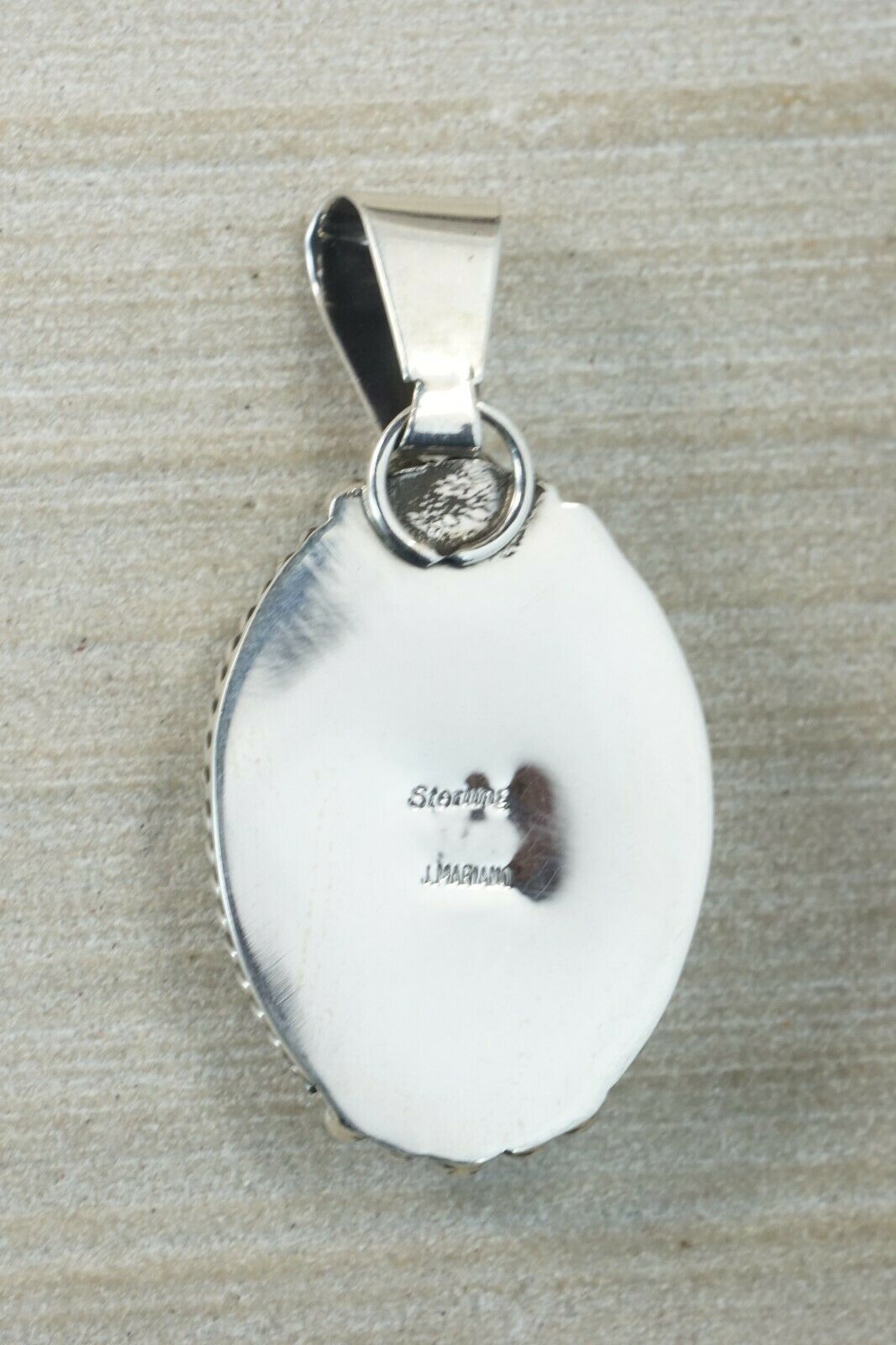 Navajo Turquoise and Sterling Silver Pendant - Jan Mariano
