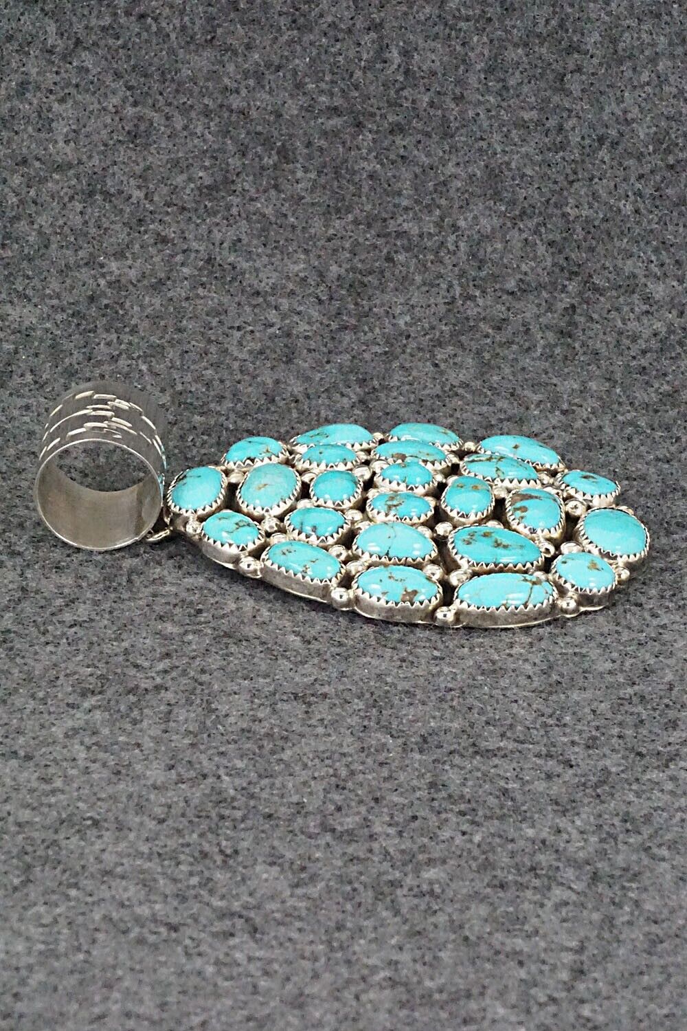 Turquoise & Sterling Silver Pendant - Marlene Haley