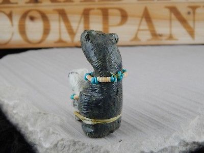 Bear Zuni Fetish Carving - Farlan & Paulette Quam - High Lonesome Trading